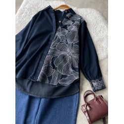 Natalie Denim Top